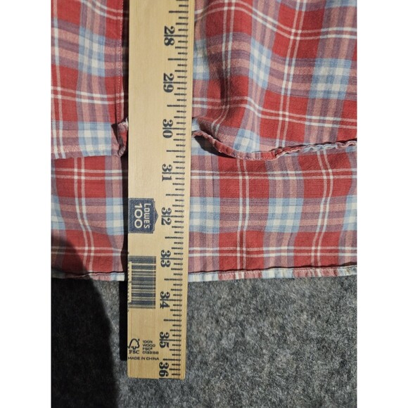 Ralph Lauren Shirt Blake Red Plaid Short Sleeve Button Down Mens Size Large - Picture 6 of 7